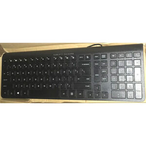 Hewlett-Packard Keyboard Wired USB Black QWERTY Plastic Model SK-2026